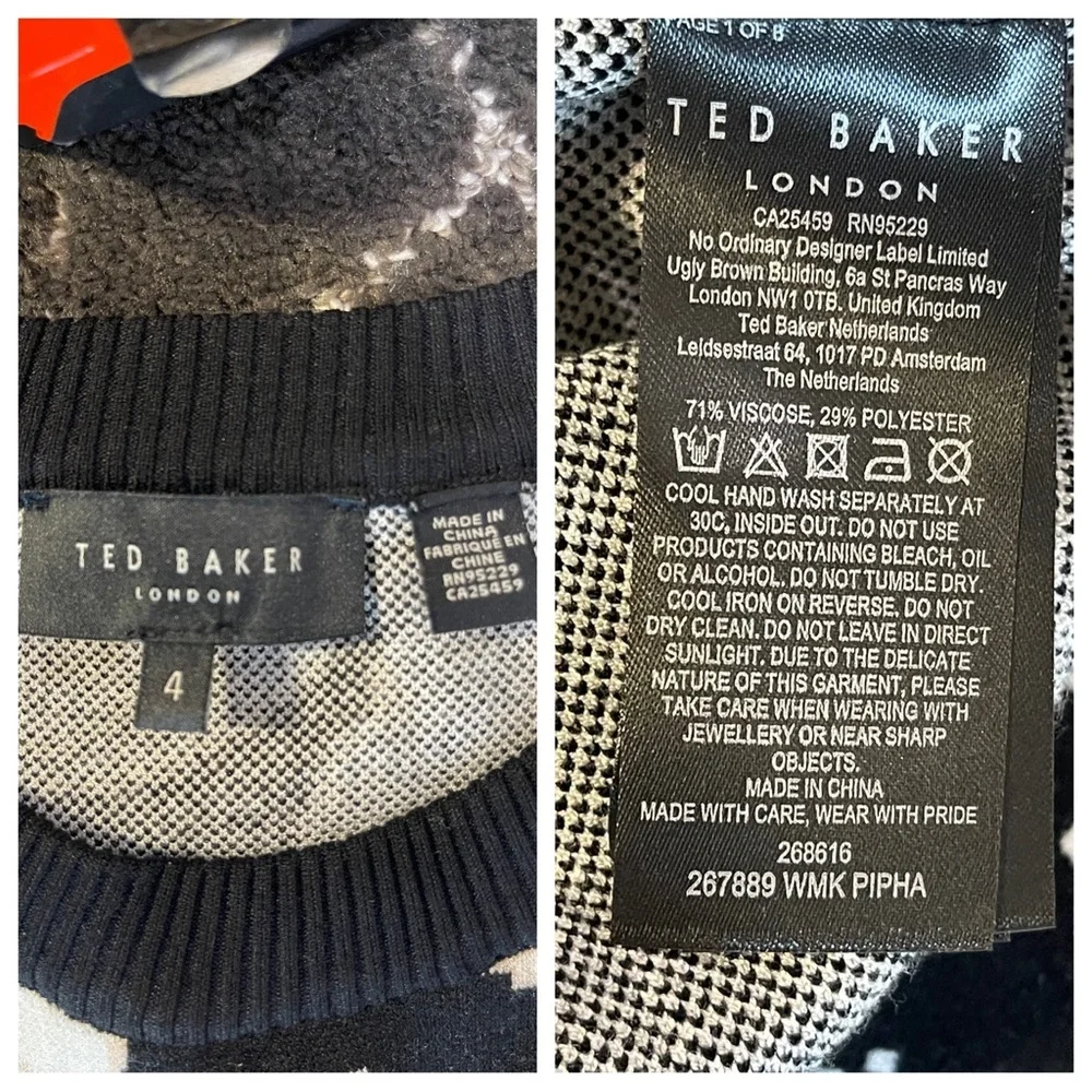 Ted Baker Pipha Cropped Jacquard Sweater